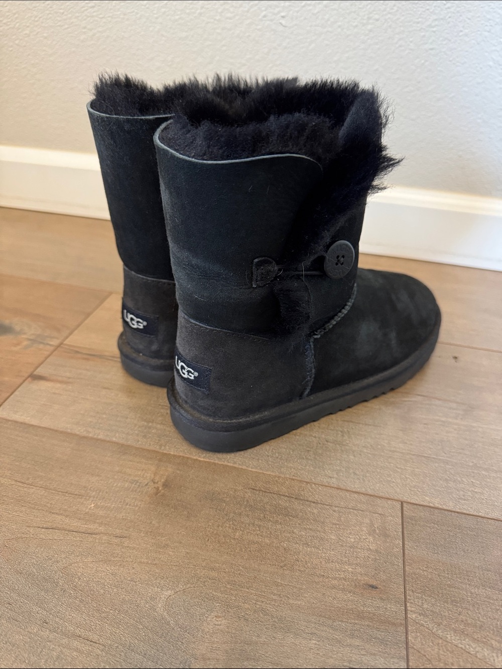 Black UGG booties. Youth 6/Women 8